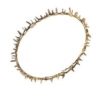 TOPBATHY Antique Metal Crown for Men and Women Unisex Hair Accessory for Cosplay Party Prom and Renaissance Elegant Elven Tiara Prop with Pointed Design for Royal Costume