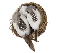 TOPBATHY Artificial Bird Nest with Eggs for Easter Theme Decoration Plastic and Linen Material Simulated Birds Nest for Daily Ornaments and Photography Prop