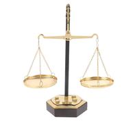 TOPBATHY Balance Scale Table Decoration 9.25 Inch Metal Libra Scale Ornament for Home Office Study Desk Centerpiece Justice Symbol Decor