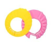 TOPBATHY Bath Visor Shower Caps Hair Washing Shield 2 Pcs Pe Material Adjustable Size 40-55cm for Babies Prevents Water Entering Ears for Bathing