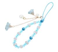TOPBATHY Beaded Phone Wrist Strap Crystal Flower Charm for Everyday Use | Elegant Floral Design, Smooth Crystal Texture, Bag and Zipper Attachment, for Shopping Trips and Daily Carry