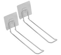 TOPBATHY Bird Feeder Hanger Hooks Abs Material Window Self Adhesive 2pcs with Weather Sturdy Silver Garden Brackets for Hanging Plants and Wind Chimes on Doors Windows