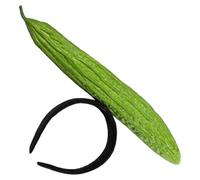 TOPBATHY Bitter Melon Headband Plush Green Hair Accessories Women, Head Bopper, Comfortable the Scalp, for Cosplay and Halloween