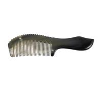 TOPBATHY Black Horn Massage Comb for Hair Scalp, Skin-Friendly Scalp Massager Pocket Comb for Home Travel, Genuine PET Hair Remover