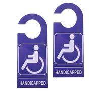 TOPBATHY Blue Pvc Disabled Parking Sign 2pcs Wheelchair User Handicap Parking Placard for Car Door Permit Tag Disability Symbol Accessories