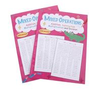 TOPBATHY Books Simple Arithmetic Workbook for Students Beginners Structured Math Exercises for Addition Subtraction Multiplication Division Daily Elementary Practice with Answers