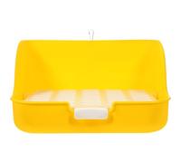 TOPBATHY Box Yellow Portable for in Or Litter Rabbit Plastic Small Trainer Toilet, Compact Tray and Lightweight Potty Pet Animals Pet Suitable Hamsters Bunnies Living Room Or Garden