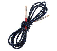 TOPBATHY Braided Instrument Cable for Electric Guitar and Bass with Noise Reduction Flexible Audio Cord Compatible with Guitar Pedals and Amplifiers Stylish Black-blue Design for Versatile