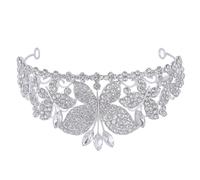 TOPBATHY Bridal Rhinestone Butterfly Crown Tiaras for Silver Metal Wedding Headpiece Bride Hair Accessories for Weddings Prom and Birthday Celebration