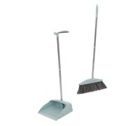 TOPBATHY Broom and Dustpan Set that Seamlessly Fits the Ground and Collects Trash from Narrow with Long Handle Stainless Steel and Plastic Material Convenient Design for Home and Dorm