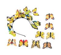 TOPBATHY Butterflies Hair Clip Headband Set 9pcs Lightweight Plastic Butterfly Hair Hoops and Clips for Women Girls Party