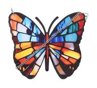 TOPBATHY Butterfly Pattern Decorative Pendant 20Cm Multi-Color Acrylic Window Hanging Ornament Easy to Install Waterproof Suncatcher for Indoor Outdoor Decor