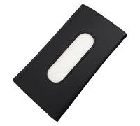 TOPBATHY Car Paper Box Tissue Holder for Sun Visor in Black Pu Leather for Keeping Tissues Handy While Driving