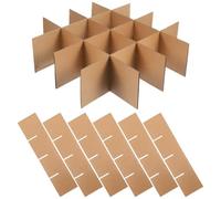 TOPBATHY Cardboard Box Dividers with Compartments 13.2 Inch Reusable Packaging Partition for Moving and Protective Packing of Fragile Items