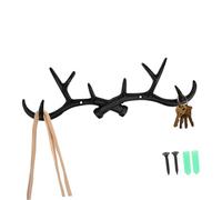 TOPBATHY Cast Iron Hook Decorative Deer Antler Hook -Mounted Hanger for Coats Hats Random Color