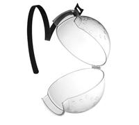 TOPBATHY Cat Headgear with Breathable Holes, Abs Material Protective Collar for Outdoor Use, White Cat Protective Cover Featuring Sticky Fastener for Safe Anti-bite Pet Head Style