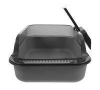 TOPBATHY Cat Structure Box at Litter Semi-enclosed Wall High Design Easy to Clean Abs Material with Litter Scoop for and Style Cats Homes and Pet Stores