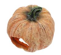 TOPBATHY Cave and Resin Reptile Lizard for Pumpkin Hideout Shaped, Simulation Decoration and Comforting Habitat Hamster Tank Landscape