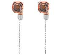 TOPBATHY Ceiling Fan Pull Chain Extenders with Decorative Light Bulb Ornaments Fit Replacement Cord for Ceiling Fan Light Lamp Three-Speed Control Home Decor Accessory