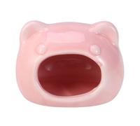 TOPBATHY Ceramic Hamster Nest Cat Head Shaped Hideaway Bed Safe and Comfortable Small Animal House Suitable for Places You Want to Keep Clean Random Random Color