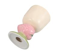 TOPBATHY Ceramic Strawberry Snack Cup with Elevated Base Cute Kawaii Dessert Bowl for Ice Cream Yogurt Milk Tea and Fruit Salad Smooth Finish Multipurpose Tea Mug