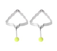 TOPBATHY Christmas 2 Pcs Stainless Steel Omelette Egg Frying Mold Fried Egg Shaper Pancake Mould DIY Kitchen Cooking Tools (Christmas Tree)