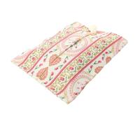 TOPBATHY Classic Tulip Pattern Tissue Box Cover Elegant Cloth Napkin Holder for Car and Home Soft Fabric Organizer with Graceful Design and Decorative Storage