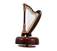 TOPBATHY Classical Harp Music Box Antique Lyre Design Weddings Valentine Christmas and Birthdays Elegant with Melodious Tones