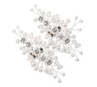 TOPBATHY Clips, Shoe Flower Pearl Bridal Elegant for Wedding White Accessories Attachable and Reusable Alloy Shoe Jewelry Clips, for Wedding and Evening Decoration Party