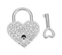 TOPBATHY Creative Heart Shaped Lock Couple Wishing Lock Delicate Design for Handbag Decoration for Tourist Attractions Keepsakes Lightweight Finish