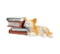 TOPBATHY Creative Resin Cat Ornament Desktop Decoration for Home Office Smooth Surface Lightweight Resin Craft with Cute Cat and Books Design Room Decor and Festival Gift