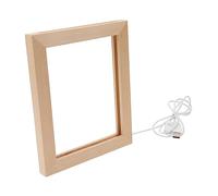 TOPBATHY Decorative Led Photo Frame Elegant Wooden Picture Holder for Home Decor Meaningful Photo Frame for Pictures Paintings Dried Flowers Warm Light Design