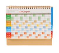 TOPBATHY Desk Calendar Minimalist Twin-wire Binding with Colorful Tabs Standing Flip Desktop Planner for Daily Organization English Weekly Monthly Scheduler for Office and Home Use