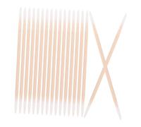 TOPBATHY Double-ended Pointed Cotton Swabs Wooden Handle, 100pcs Precision Makeup and Tattoo Cleaning Swabs for Eyebrow, Lip, and Nail Care