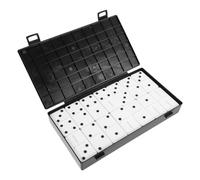 TOPBATHY Double-six Dominoes Game Set with Raised Dots for Blind and Visually Impaired Adults, Portable Resin Classic Dominoes Therapy Game for Family Gatherings and Home Use