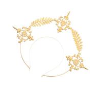 TOPBATHY Elegant Golden Bridal Headdress Retro Iron Headband Handmade Craft Creates Stunning New Hairstyles Vintage Wedding Hair Accessory for Girls and Bridesmaids