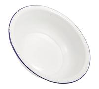 TOPBATHY Enamel Wash Basin Foot Soaking Bath Basin Classic Vintage Design Easy Cleaning Low Maintenance White 30Cm Diameter Suitable for Laundry Room and Pedicures