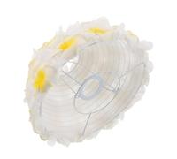 TOPBATHY Fabric Plumeria Flower Lampshade for Table Lamp with Universal Compatibility and Soft Light Diffusion, Modern E27 Floral Shade in White for Dining Room and Bedside Area