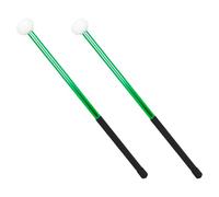 TOPBATHY Felt Head Aluminum Alloy Marching Drumsticks Double-ended Practical Design for Beginners and Comfortable Grip Performance Sticks Green