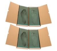 TOPBATHY Foot Impression Box High-Precision Texture 2pcs for Insoles with Sponge Paper Material, Open-Close Design Sturdy Structure, for Footwear Research and Development and Custom