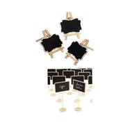 TOPBATHY Framed Chalkboard Place Cards Easel Small Blackboard Desk Decor White Chalk Portable Mini Stand