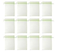 TOPBATHY Fruit Protection Bags Green Reusable Polyester Mesh Netting 100pcs with Drawstring Design to Prevent Fruit Damage and Protect Garden for Growing Plants and Vegetables