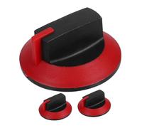 TOPBATHY Gas Stove Control Knobs Replacement Set, Universal Stove Switch Knobs for Commercial Cooktops, Small Flat-top Design, 3 Pieces for Gas Cooker and Grill Use