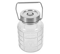TOPBATHY Glass Fermentation Jar 2000ml Airtight Storage Container with Manual Vent Valve Thickened Sealed Pickling and Vegetable Fermenting Jar for Kitchen Use