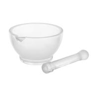 TOPBATHY Glass Mortar and Pestle for Pharmacy Science Lab Precise Medicine Grinder and Powder Mixer Bowl Smooth Easy-clean Surface Uniform Grinding for Spices and Pharmaceutical Powders