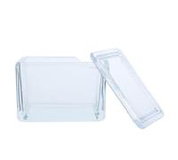TOPBATHY Glass Staining Jar Holds to 20 Slides Leakproof for Laboratory Use Glass Microscope Slide Storage Box with Precision-sealed Design for Pathology and Specimen Staining