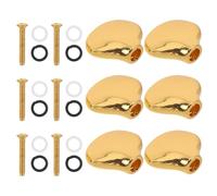 TOPBATHY Gold Fish Tail Shape Guitar Tuning Peg Knobs Set with Screws and Spacers 6pcs Electro-mechanical Acoustic Guitar Tuning Key Replacement for Classical