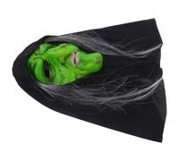 TOPBATHY Green Witch Halloween Mask for Cosplay Party, Realistic Creepy Latex Scary Shape, Comfortable to Wear, Halloween Masquerade or Decorations