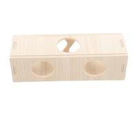 TOPBATHY Hamster Tunnel Hamster Hiding Tunnel Provides Basic Physical Activity Multi-purpose Wooden Beige for Small Pets Playing When They Are Alone