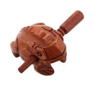 TOPBATHY Hand Carved Wooden Frog Percussion Instrument African Guiro Rhythm for Adults Unique Frog Woodblock Noise Maker with Solid Wood Craftsmanship Creative Decorative Sound